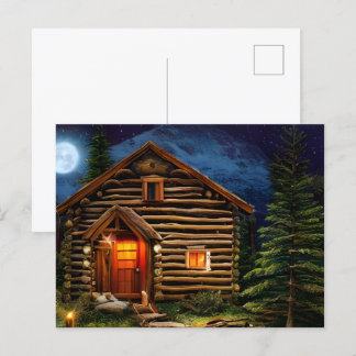 Abstrakt Wilderness Kleine Hütte Postkarte