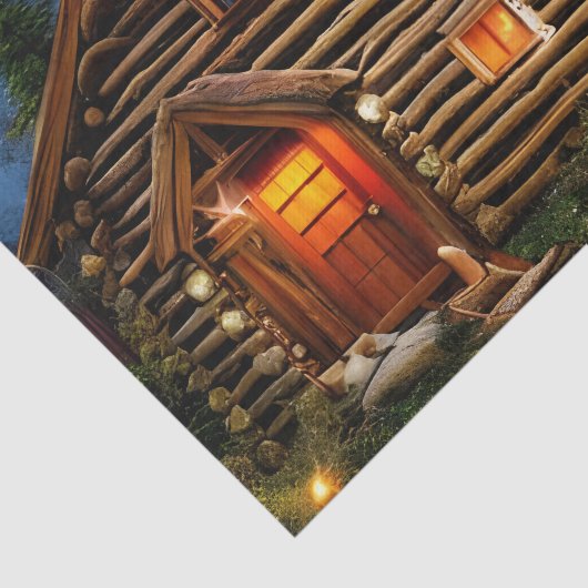 Abstrakt Wilderness Kleine Hütte Seidenpapier (Ausschnitt)