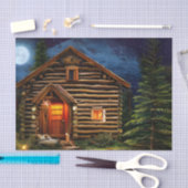 Abstrakt Wilderness Kleine Hütte Seidenpapier (Handwerk)