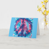 Abstrakt Wind Blown Rosa Lila Friedenszeichen-Kart Karte (Gelbe Blume)