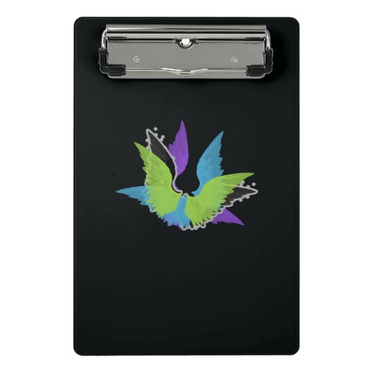 Abstrakt Wings Mini-Zwischenablage Mini Klemmbrett (Vorderseite)