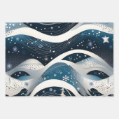 Abstrakt Winter Wonderland Geschenkpapier Set (Vorderseite 2)