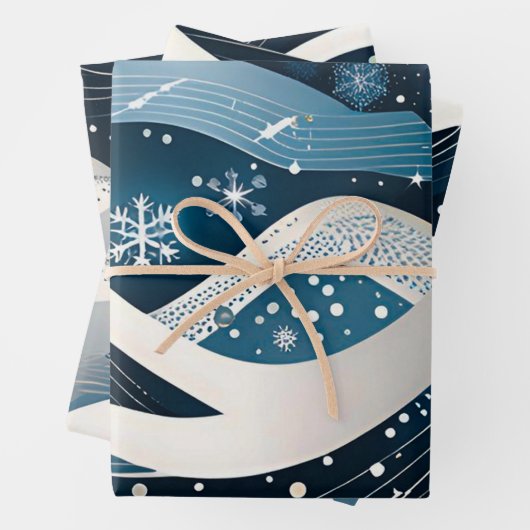 Abstrakt Winter Wonderland Geschenkpapier Set (Beispiel)