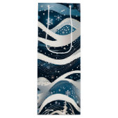 Abstrakt Winter Wonderland Geschenktüte Für Weinflaschen (Vorderseite)