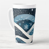 Abstrakt Winter Wonderland Milchtasse (Linke Ecke)