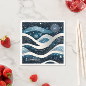 Abstrakt Winter Wonderland Serviette (Beispiel)