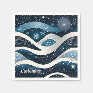 Abstrakt Winter Wonderland Serviette