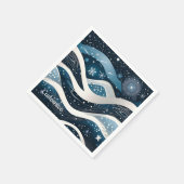 Abstrakt Winter Wonderland Serviette (Ecke)