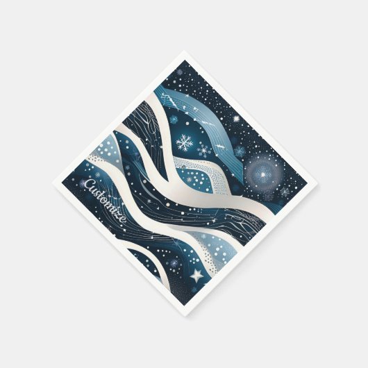 Abstrakt Winter Wonderland Serviette (Ecke)