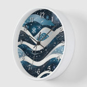 Abstrakt Winter Wonderland Uhr (Winkel)