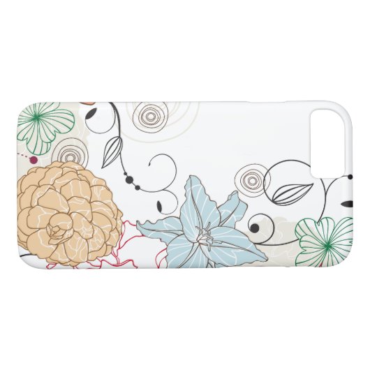 Abstrakt Wirble Blume Case-Mate iPhone Hülle (Rückseite (Horizontal))