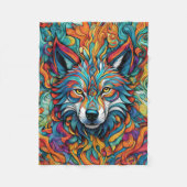 ABSTRAKT WOLF BLANKET FLEECEDECKE (Vorderseite)