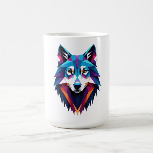 Abstrakt Wolf Kaffeetasse (Mittel)