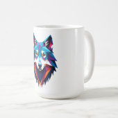 Abstrakt Wolf Kaffeetasse (VorderseiteRechts)