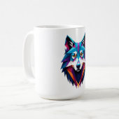 Abstrakt Wolf Kaffeetasse (Vorderseite Links)