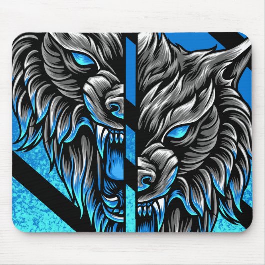 Abstrakt Wolf Mouse Pad Mousepad (Vorne)