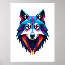 Abstrakt Wolf Poster