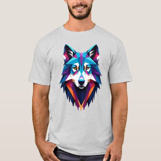 Abstrakt Wolf T-Shirt (Vorderseite)