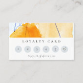 Abstrakt Yellow Blue Watercolor Kunsthandwerkskart Visitenkarte (Vorderseite)