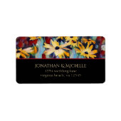 Abstrakt Yellow Daisy Blume Blumenadresse Adressaufkleber (Vorne)