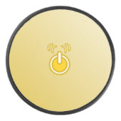 Abstrakt Yellow Icon Hockey Puck (Vorderseite)