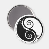 Abstrakt Yen Yang Locker, Kühlschrank oder Aktensc Magnet (Vorderseite/Rückseite)