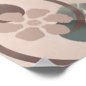 Abstrakt Yin Yang Blume minimalistische Kunst Poster (Ecke)