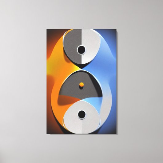 Abstrakt Yin Yang Canvas Print Leinwanddruck (Vorderseite)