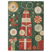 Abstrakt Yuletide Tapestry Klemmbrett (Rückseite)