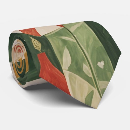 Abstrakt Yuletide Tapestry Krawatte (Gerollt)