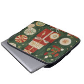 Abstrakt Yuletide Tapestry Laptopschutzhülle (Vorne Knopf)