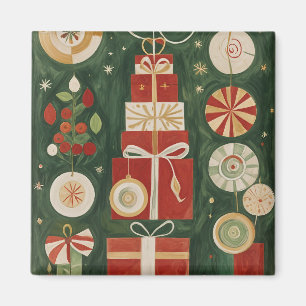 Abstrakt Yuletide Tapestry Magnet