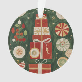 Abstrakt Yuletide Tapestry Ornament