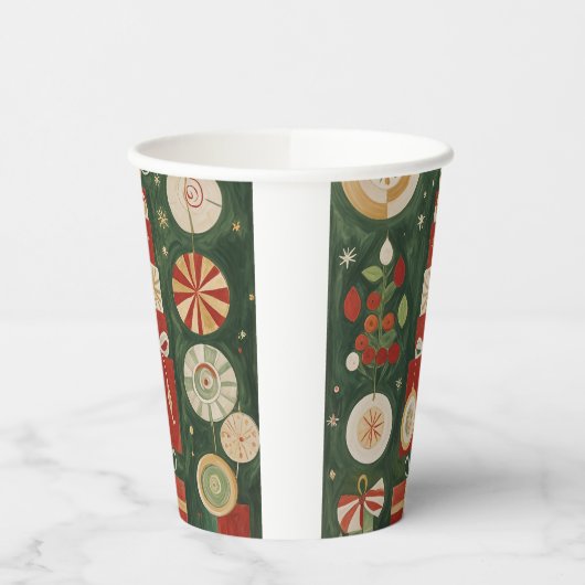 Abstrakt Yuletide Tapestry Pappbecher (Links)