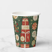 Abstrakt Yuletide Tapestry Pappbecher (Vorderseite)