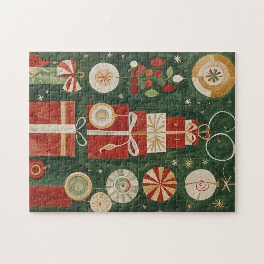 Abstrakt Yuletide Tapestry Puzzle (Horizontal)