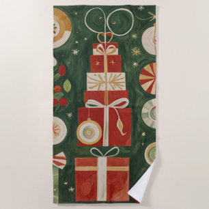 Abstrakt Yuletide Tapestry Strandtuch