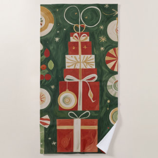 Abstrakt Yuletide Tapestry Strandtuch