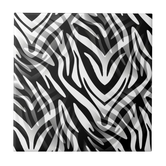 Abstrakt Zebra Fliese (Vorderseite)