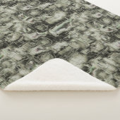 Abstrakt zeichnend gemeißeltes Mosaik in Grautönen Sherpadecke (3/4)