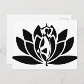 Abstrakt Zeichnend Lotus Blume & Yoga Pose Postkarte (Vorne/Hinten)