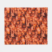 Abstrakt zeichnend Mosaik in Korallentönen Fleecedecke (Vorderseite (Horizontal))