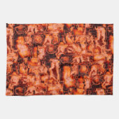 Abstrakt zeichnend Mosaik in Korallentönen Geschirrtuch (Horizontal)