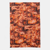 Abstrakt zeichnend Mosaik in Korallentönen Geschirrtuch (Vertikal)