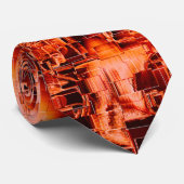 Abstrakt zeichnend Mosaik in Korallentönen Krawatte (Gerollt)