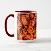 Abstrakt zeichnend Mosaik in Korallentönen Tasse (Links)