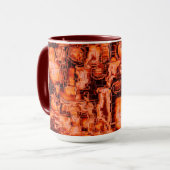 Abstrakt zeichnend Mosaik in Korallentönen Tasse (Vorderseite Links)