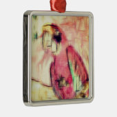 Abstrakt zeichnend Papagei Ornament Aus Metall (Rechts)