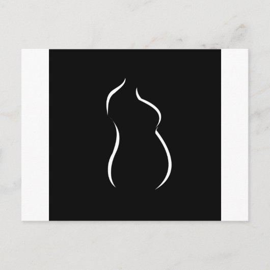 Abstrakt zeichnend Schwangerschaft Ankündigungspostkarte (Vorderseite)