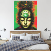 Abstrakt Zen Canvas Print Leinwanddruck (Insitu (Schlafzimmer))